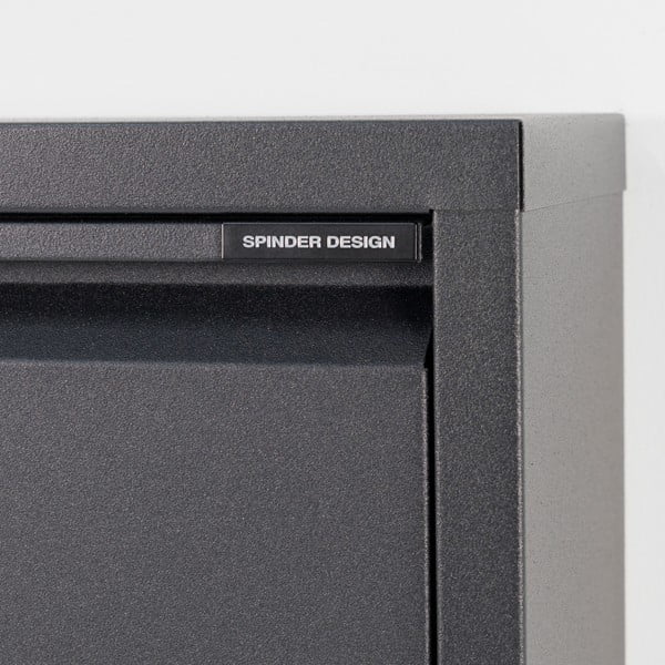 Čierna kovová výklopná skrinka na topánky 50x169x15 cm Billy – Spinder Design-image-4