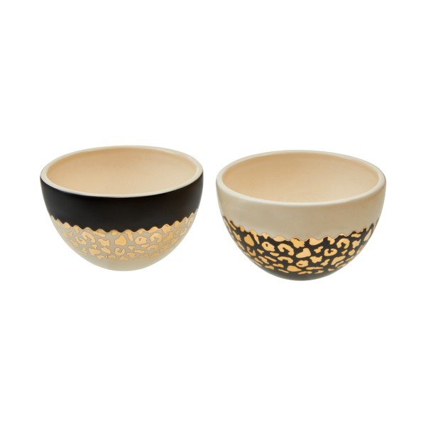 Misky z kameniny v krémovo-zlatej farbe v súprave 2 ks 180 ml London – Premier Housewares-image-3