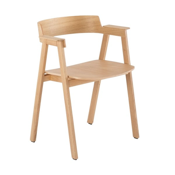 Jedálenská stolička s podrúčkami z dubového dreva v prírodnej farbe Flip – Gazzda