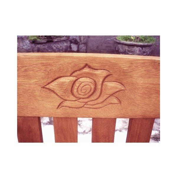 Hnedá drevená záhradná lavica Harland – Garden Pleasure-image-1