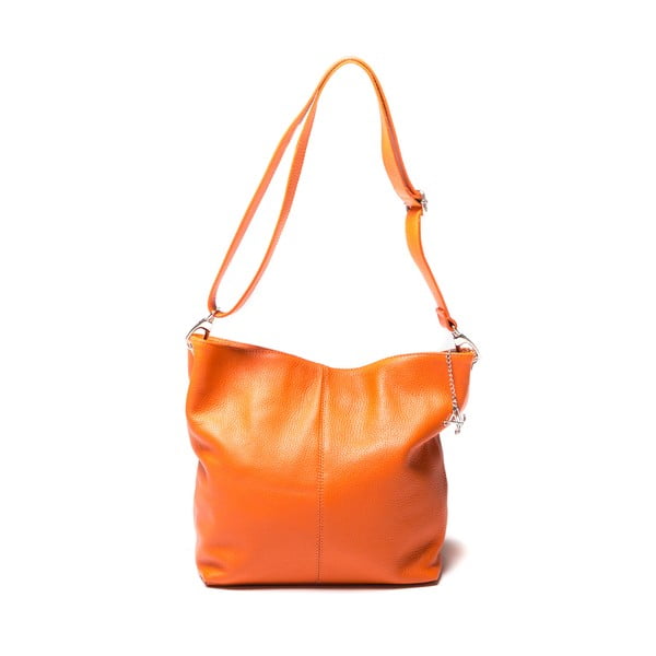 Oranžová kožená kabelka Luisa Vanini 1029 Arancio-image-4