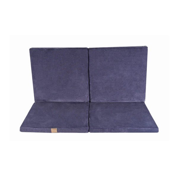 Sivomodrá detská hracia podložka 120x120 cm – Meowbaby-image-1