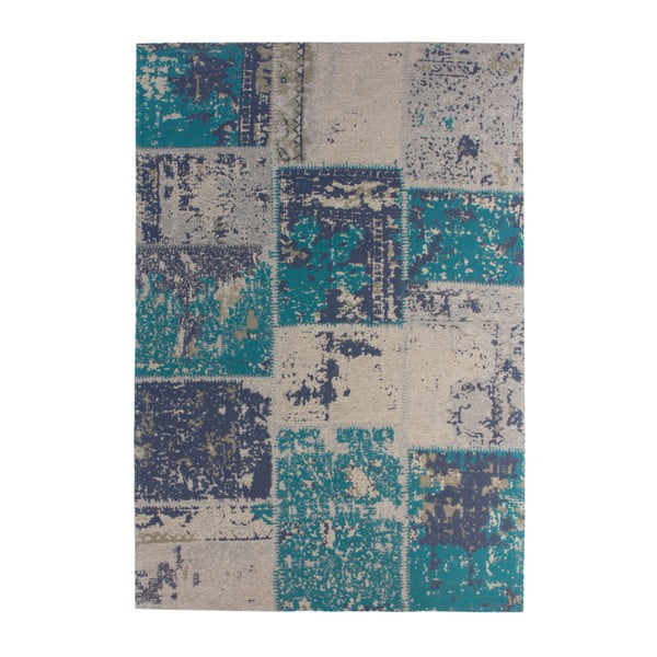 Tyrkysový-sivý koberec Kayoom Neptun, 160 x 230 cm