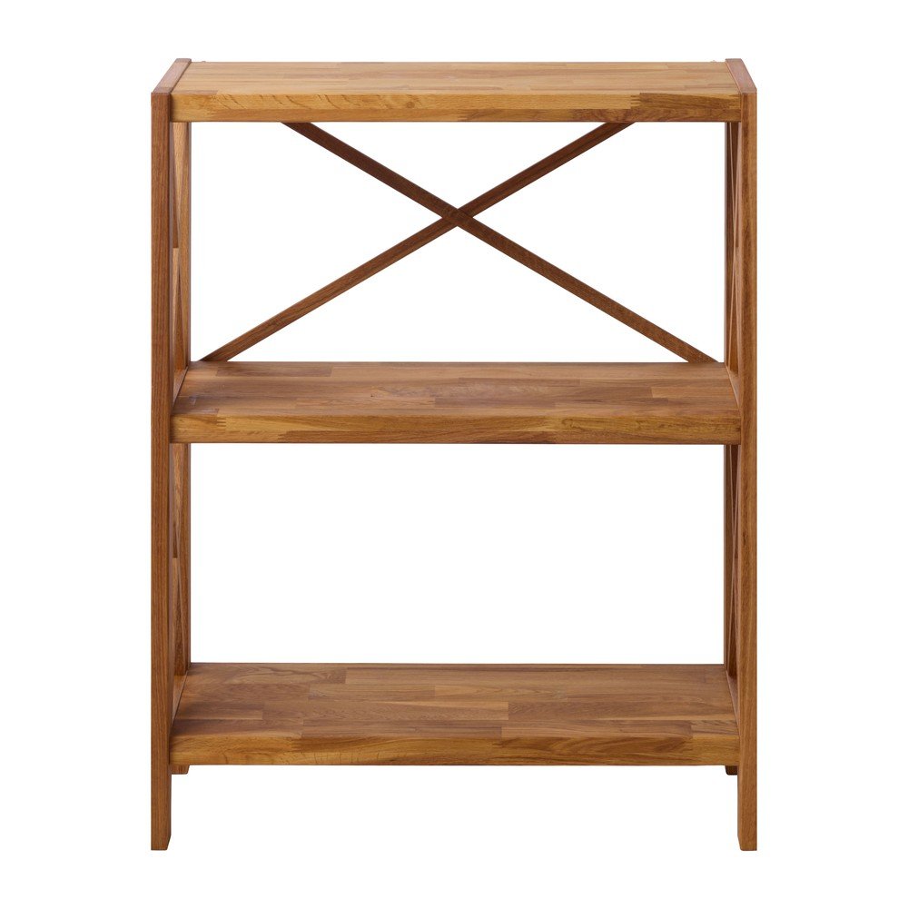 E-shop Regál z dubového dreva v prírodnej farbe 70x87 cm X-Shelf – Unique Furniture