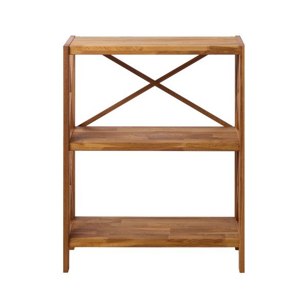 Regál z dubového dreva v prírodnej farbe 70x87 cm X-Shelf – Unique Furniture