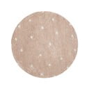 Svetloružový prateľný ručne tkaný bavlnený detský koberec ø140 cm Round Dot Rose – Lorena Canals