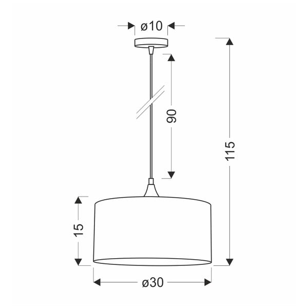 Závesné svietidlo v petrolejovej farbe s textilným tienidlom ø 30 cm Maloto – Candellux Lighting-image-2