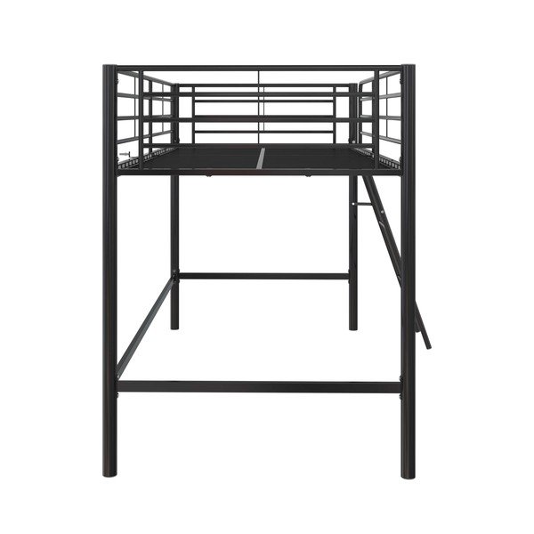 Čierna vyvýšená detská posteľ 90x200 cm Jodie – Støraa-image-4