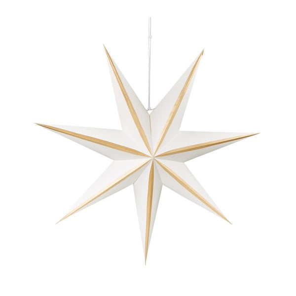 Bielo-zlatá papierová dekoratívna hviezda Butlers Magica, ⌀ 60 cm
