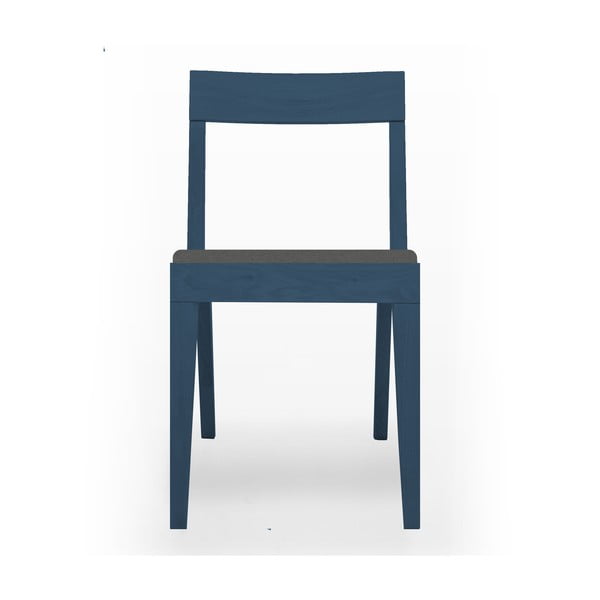 Modrá čalúnená stolička Another Brand Cubo Dark Grey
