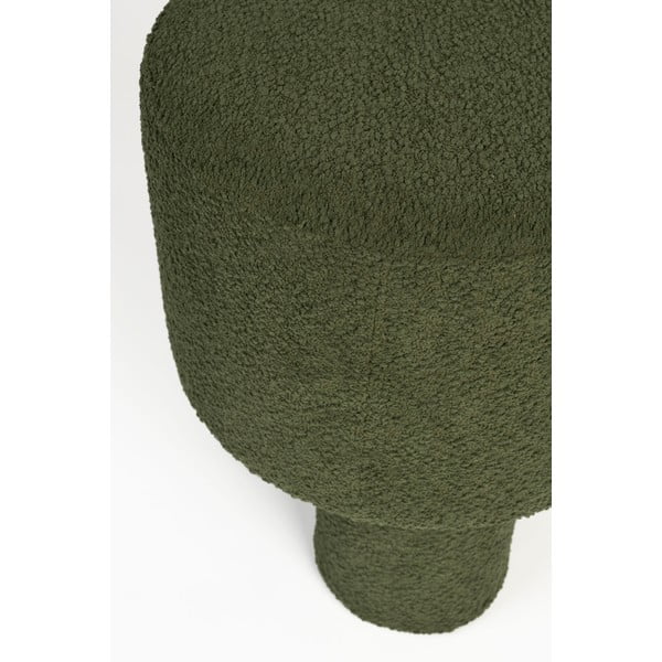 Zelený taburet z textílie buklé Marcos – White Label-image-2