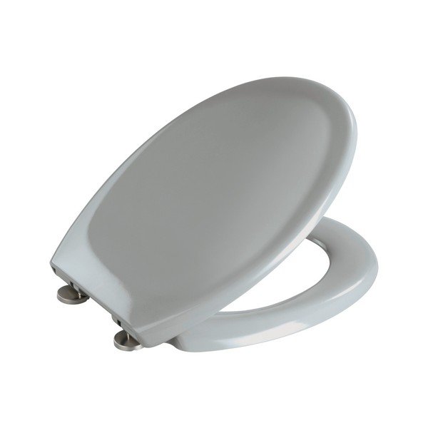 Svetlosivé WC sedadlo s jednoduchým zatváraním Wenko Premium Ottana, 45,2 x 37,6 cm-image-1