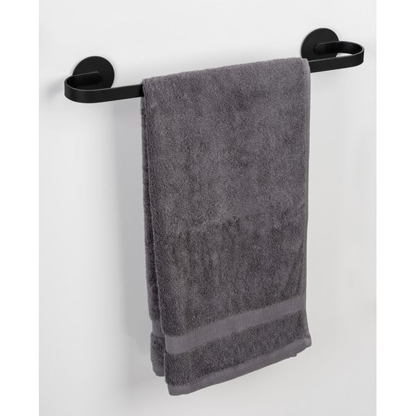 Matne čierny samodržiaci kovový držiak na uteráky Bivio – Wenko-image-1