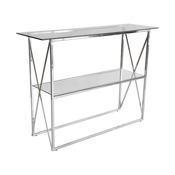 Chrómovaný konzolový stolík RGE Cross, dĺžka 110 cm-image-1