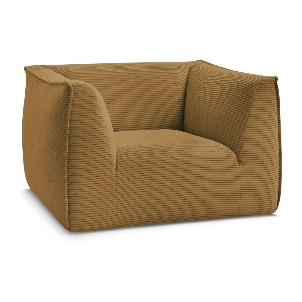 Menčestrové kreslo v horčicovej farbe Giorgia – Bobochic Paris