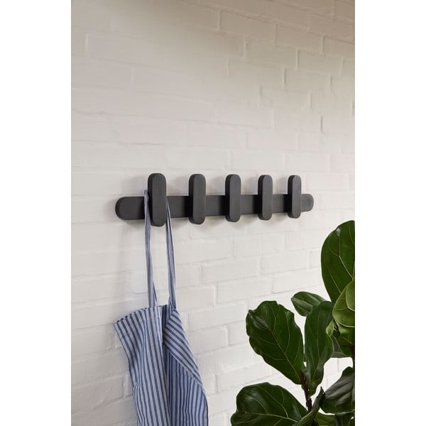 Čierny nástenný vešiak z jaseňového dreva Merry - Hübsch-image-1
