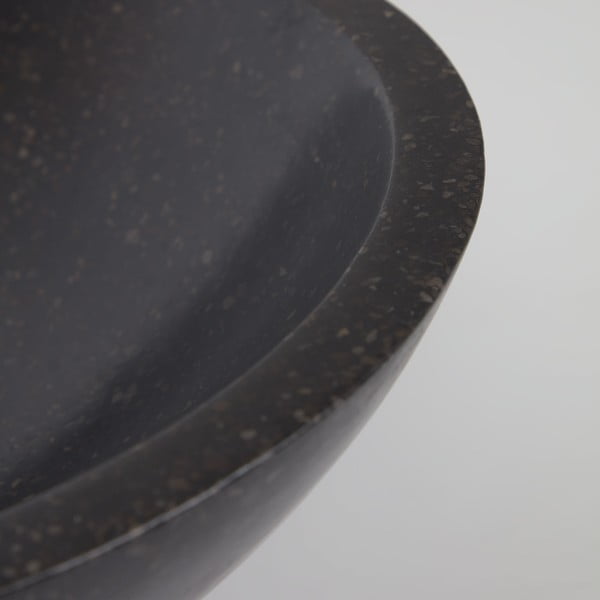 Čierne umývadlo z terrazzo Kave Home Sunday, ø 40 cm-image-3