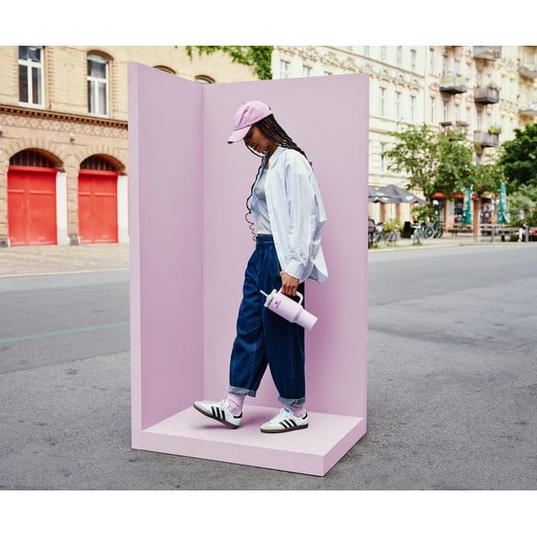 Ružová termoska so slamkou z nehrdzavejúcej ocele 1,18 l Quencher H2.0 FlowState Tumbler Cherry Blossom – Stanley-image-1