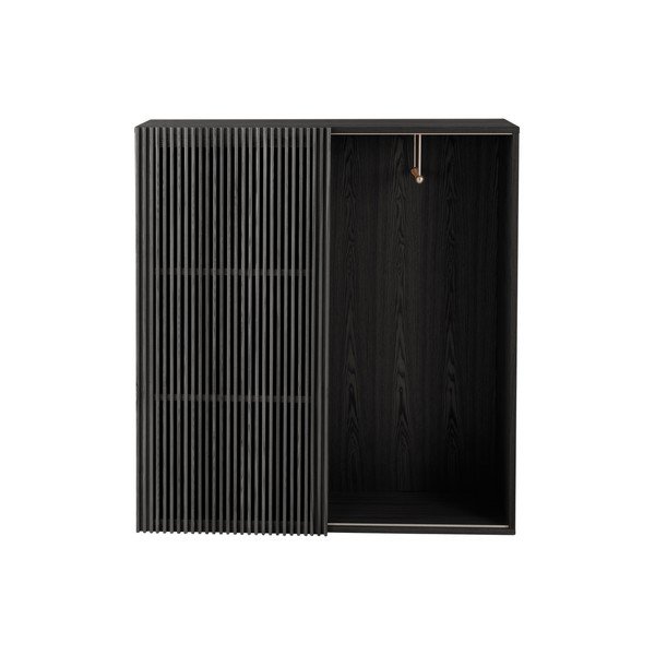 Čierna predsieňová zostava v dekore jaseňa 110x120x40 cm Sion – Jotex-image-3