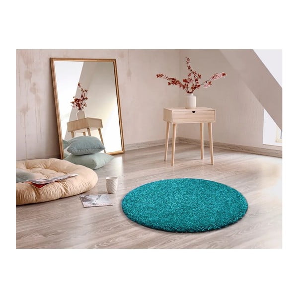 Modrý koberec Universal Aqua Liso, ø 100 cm-image-1