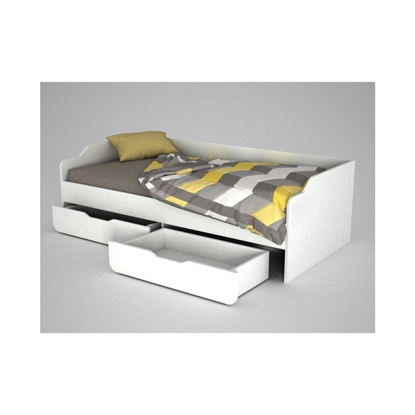 Biela drevená jednolôžková posteľ Young-image-3