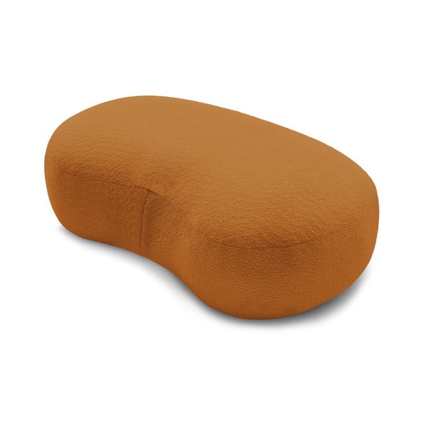 Podnožka z textílie bouclé v horčicovohnedej farbe Saint-Germain – Bobochic Paris-image-4