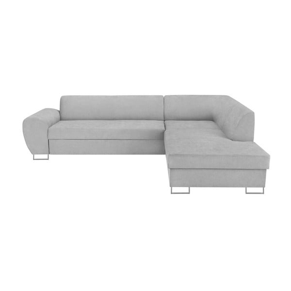 Sivá rohová rozkladacia pohovka s úložným priestorom Kooko Home XL Right Corner Sofa Piano