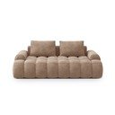 Svetlohnedá zamatová pohovka 200 cm Linz – Cosmopolitan Design