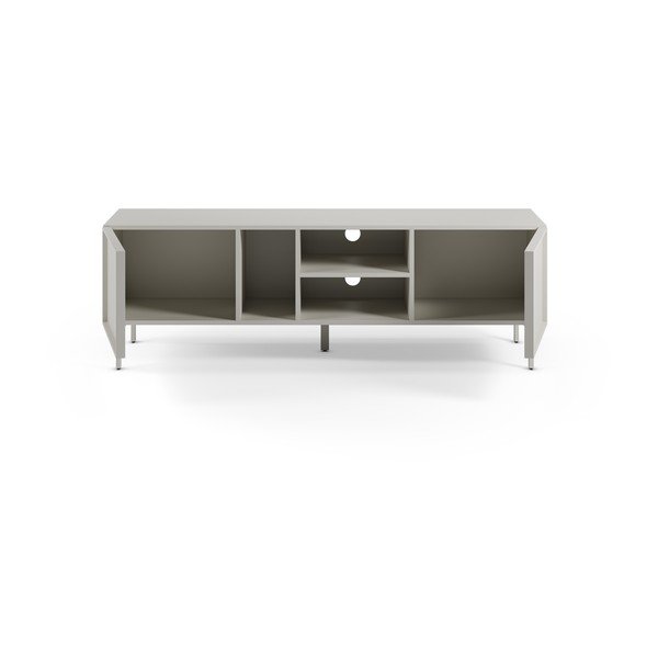 Krémovobiely TV stolík 160x51x42 cm Brise – Marckeric-image-2