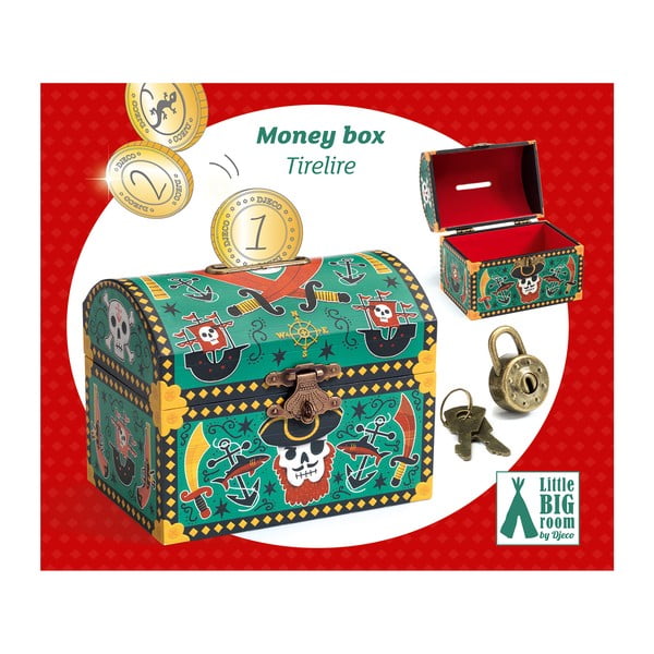 Detská pokladnička Djeco Pirátska truhla-image-2