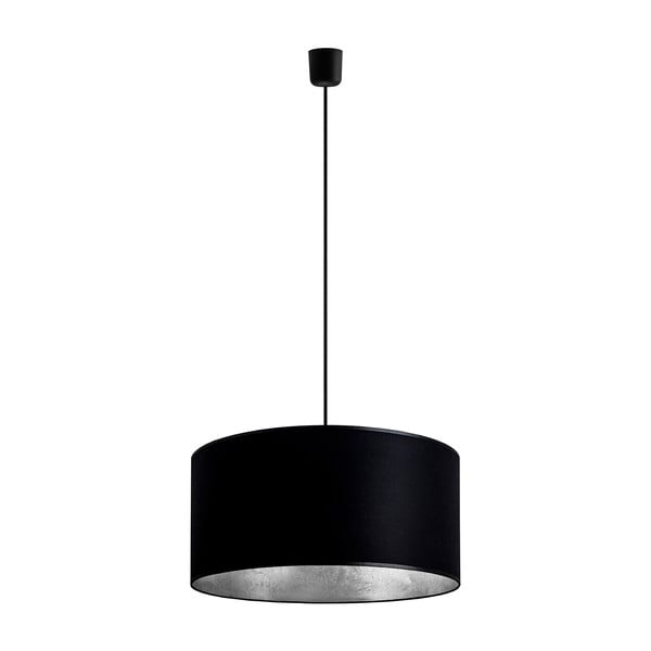 Čierne stropné svietidlo s detailom v striebornej farbe Sotto Luce Mika, Ø 50 cm