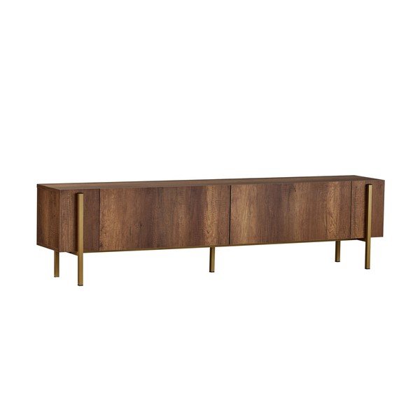 TV stolík v dekore orecha v tmavo prírodnej farbe 180x45x30 cm Nexus – Kalune Design