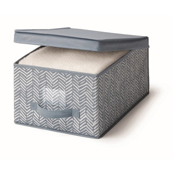 Modrý úložný box s vekom Cosatto Tweed, šírka 30 cm