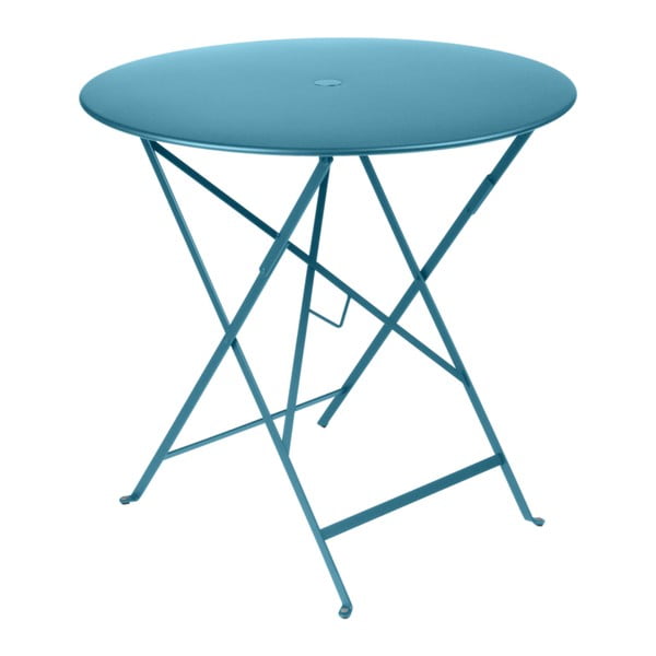 Modrý záhradný stolík Fermob Bistro, Ø 77 cm