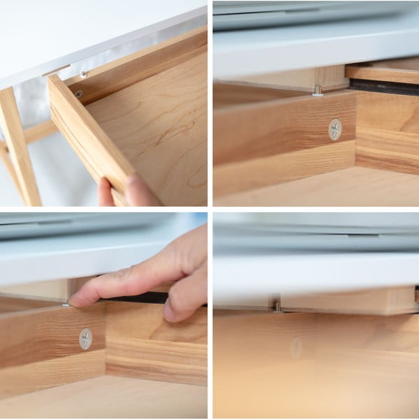 Pracovný stôl s bielou doskou 85x115 cm Luka - Ragaba-image-4