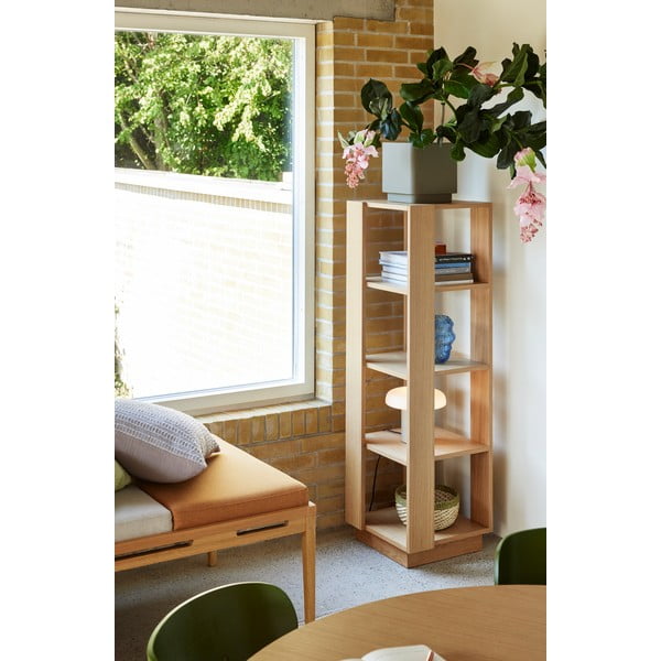 Knižnica v dekore duba v prírodnej farbe 45x140x45 cm Merge – Hübsch-image-1