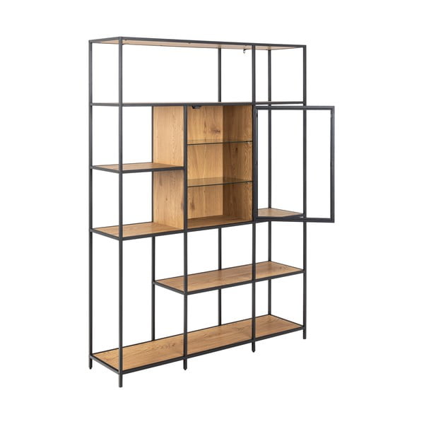 Knižnica v dekore duba v prírodnej farbe 135x185 cm Seaford – Actona-image-3