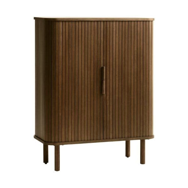 Hnedá skrinka v dekore duba s posuvnými dverami 113x90 cm Cavo – Unique Furniture-image-4