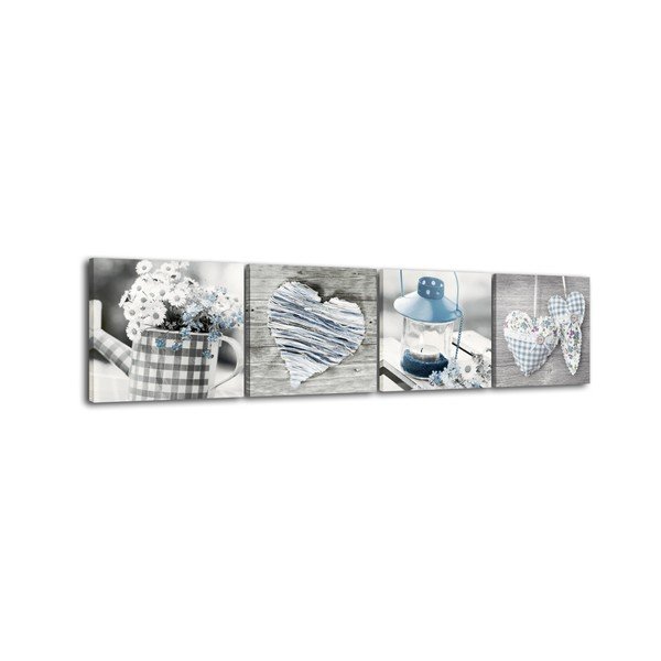 Viacdielny obraz Styler Shabby Blue, 32 × 32 cm