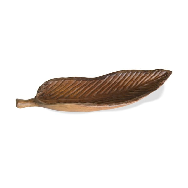 Tácka z teakového dreva v tvare listu Moycor Erosi