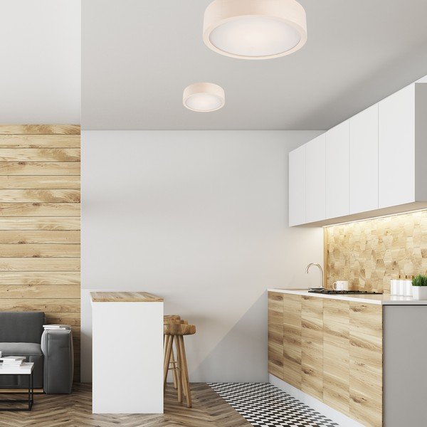 Biele stropné svietidlo so skleneným tienidlom ø 27 cm Eveline – LAMKUR-image-2