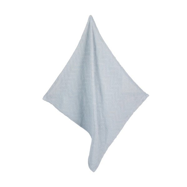 Modrá pletená detská deka z bio bavlny 80x80 cm Lil Planet – Roba-image-3