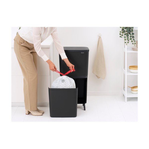 Tmavosivý plastový odpadkový kôš 20+25 l na triedený odpad SortUp Recycle Hi – Brabantia-image-3