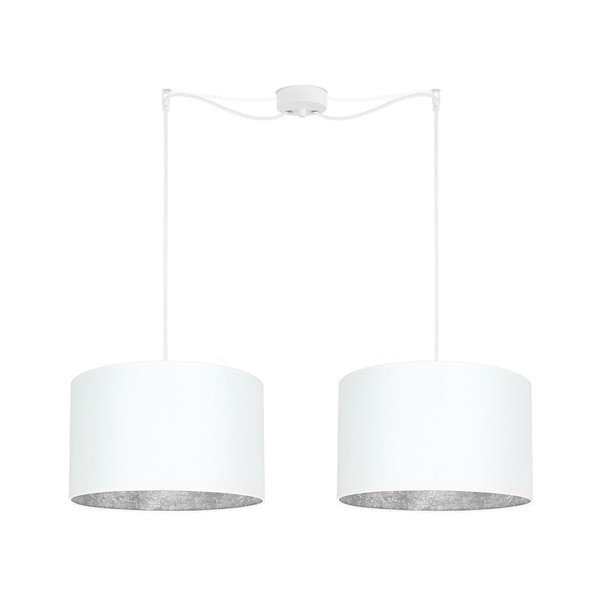 Závesné dvojramenné svietidlo v bielo-striebornej farbe Sotto Luce Mika, ⌀ 40 cm
