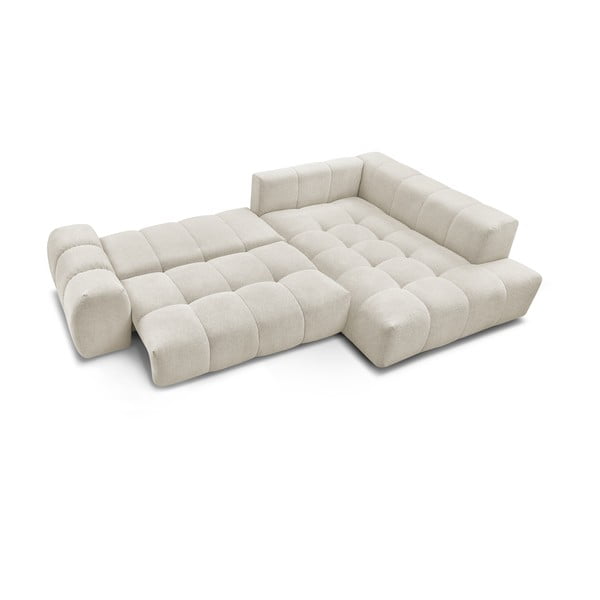 Biela ženilková rozkladacia/s úložným priestorom rohová pohovka (pravý roh/do L) Everest – Bobochic Paris-image-4