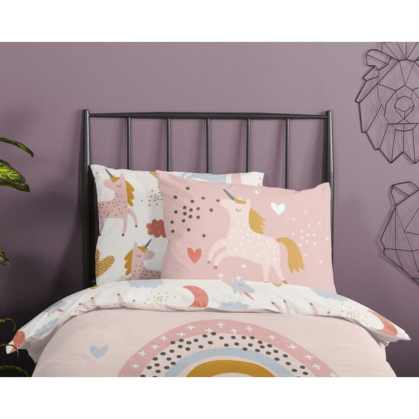 Detské bavlnené obliečky Good Morning Unicorn, 140 x 220 cm-image-3