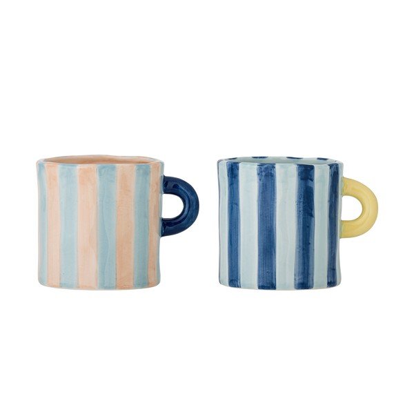 Modré/ružové keramické hrnčeky v súprave 2 ks 250 ml Phoenix – Bloomingville