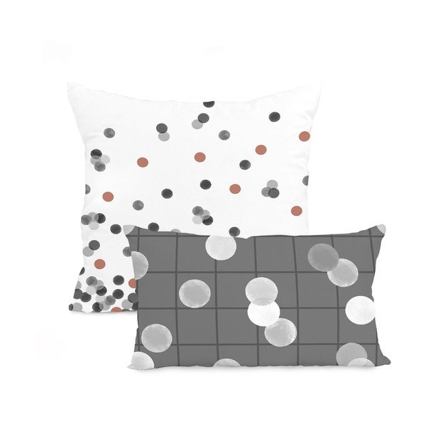 Súprava 2 bavlnených obliečok na vankúš Blanc Shine Confetti