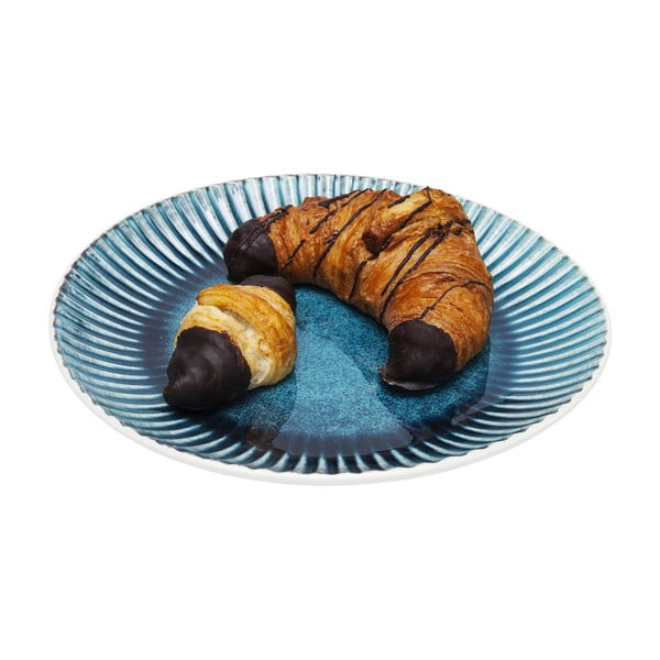 Modrý kameninový tanier Kare Design Mustique Rim, ⌀ 29 cm-image-2