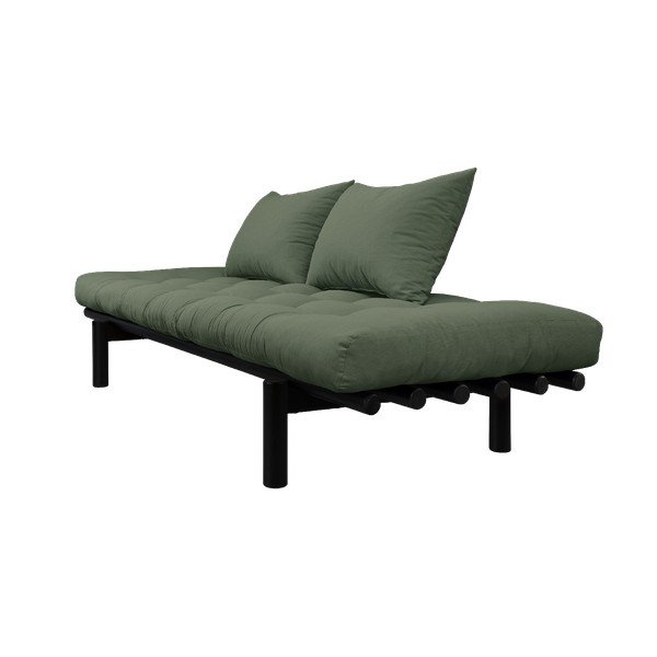 Pohovka so zeleným poťahom Karup Design Pace Black/Olive Green-image-1